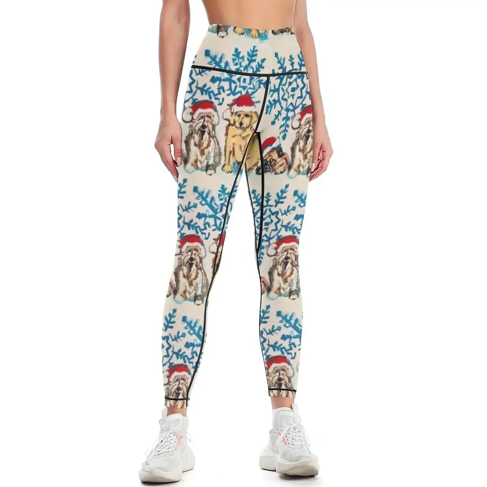 

Christmas Puppies Leggings legings for fitness flared gym's clothing sport set Womens Leggings