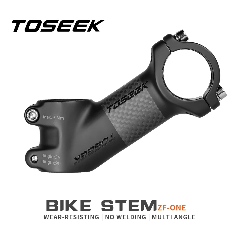 

TOSEEK ZF-ONE Bike Stem 31.8mm Handlebar Stems Angle 25 / 35 Degrees for Mountain Bicycle Road Bike MTB BMX Cycling Riding