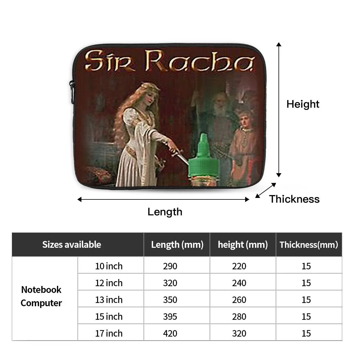 السير راشا سريراتشا صلصة غطاء كمبيوتر محمول حقيبة 10 12 13 15 17 بوصة حقيبة دفتر كم اللوحي للصدمات حقيبة #2