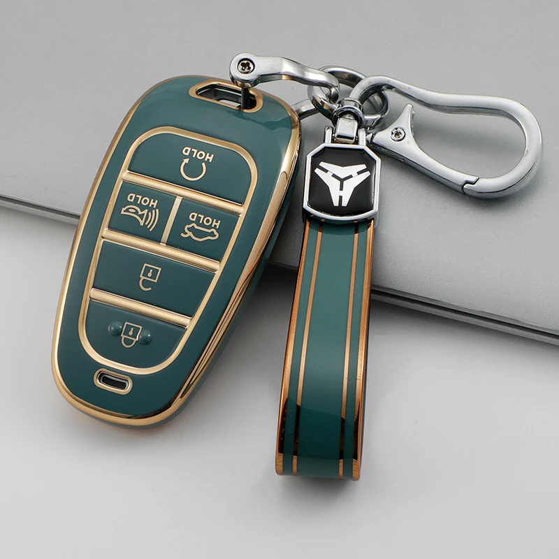 5/6 Buttons TPU Car Key Case Remote Fob Cover Holder Shell for Hyundai Santa Fe Tucson 2022 Nexus NX4 Atos Prime Solaris 2021 view 4