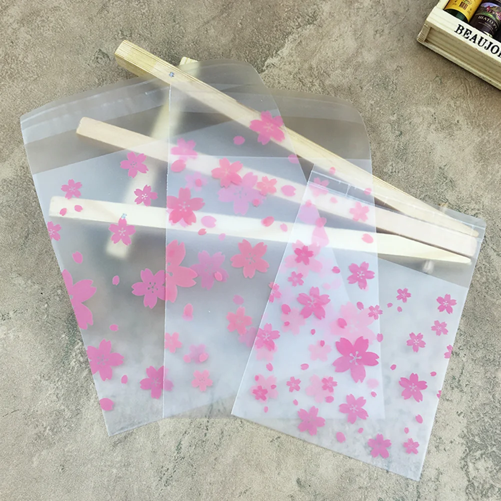 

100 Pcs Gift Wrapping Bag Transparent Packing Candy Cookie Bags Translucent Holder