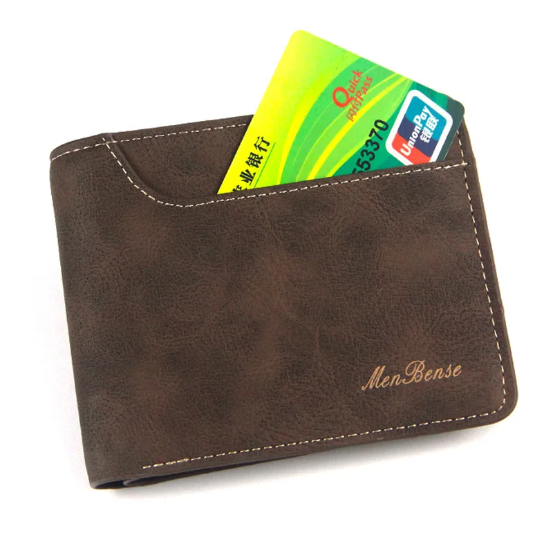 Short Men Wallets Clutch Card Holder Coin Pocket cartera hombre Mens Wallet New Fashion Brand Photo Holder Small Male Purses