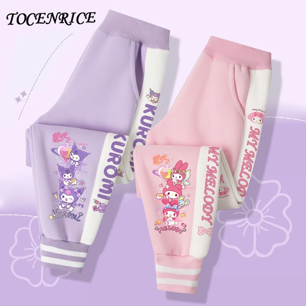

Sanrio Y2K Girl Long Pants My Melody Kawaii Anime Fashion Spring and Autumn Children Student Leisure Motion Sweatsuit Pants New