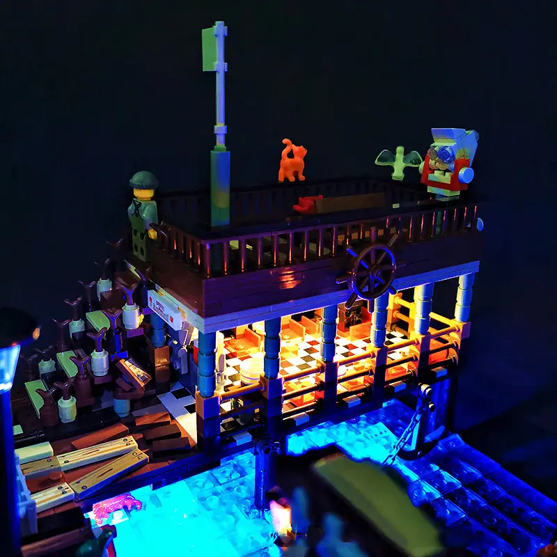 DIY LED Light Kit For LEGO 30101 Fish House Pier   (Only LED Light,Without Blocks Model)