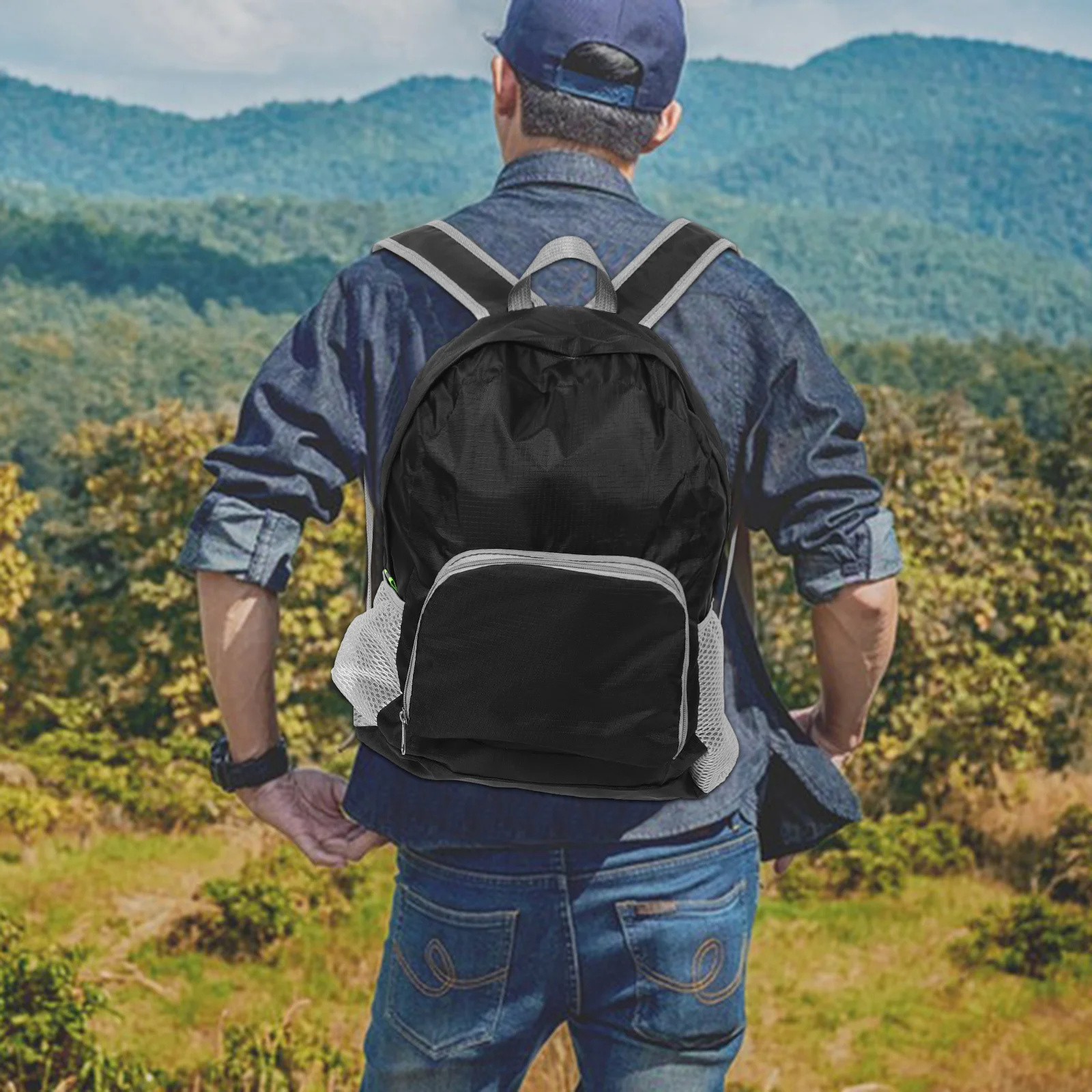 

Foldable Waterproof Backpack Rose Red Spacious Outdoor Hiking Camping Travel Shoulder Bag Heavy Duty Straps Comfortable Carrying