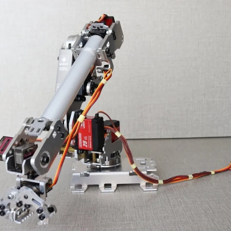 7 Dof Manipulator Robot Arm with Claw Large Suction Air Pump Servo Arm for Arduino DIY Kit Multi Dof Industrial Robot Arm Model