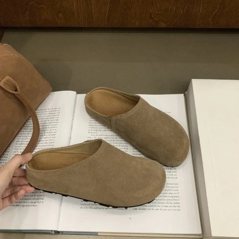 

Women Half Slippers 2025 New Women Shoes Thick Bottom Light Flats Overlay Slippers Shoes for Women Mule Shoes Slippers for Ladie