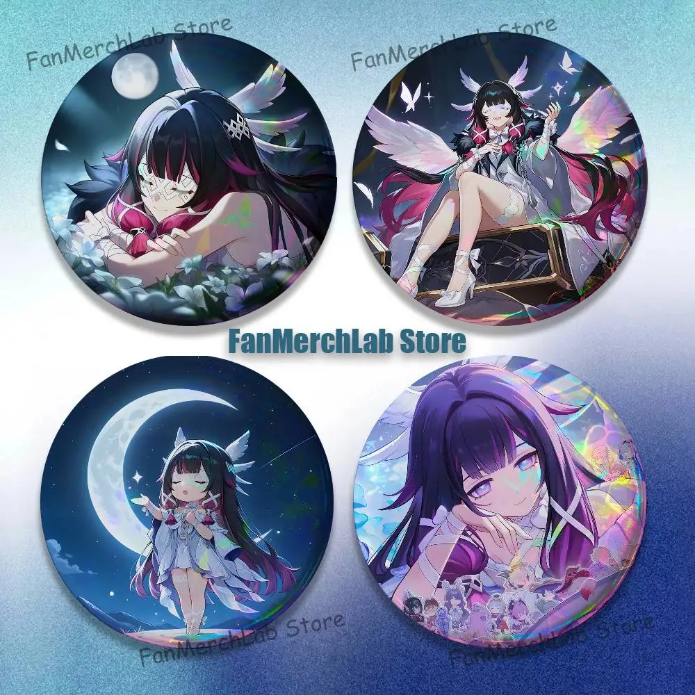 

G-Genshin Columbina Brooches for Backpack Jewelry Accessories Gift Round Creative Anime Badge Brooch on Gifts