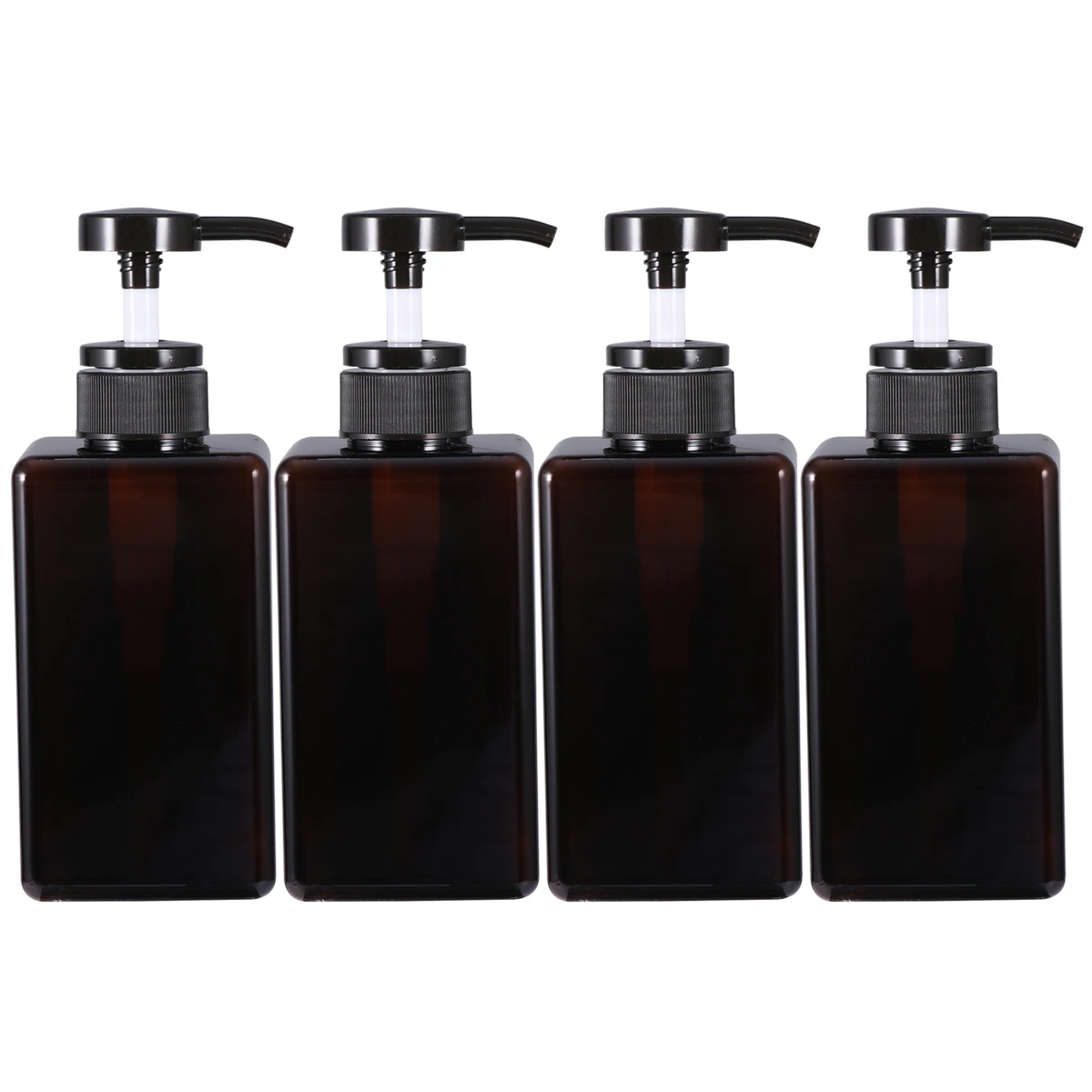 

4pcs Pump Bottles Shampoo Storage Shower Gel Empty Containers Travel Size Reusable Dispenser Body Wash Liquid