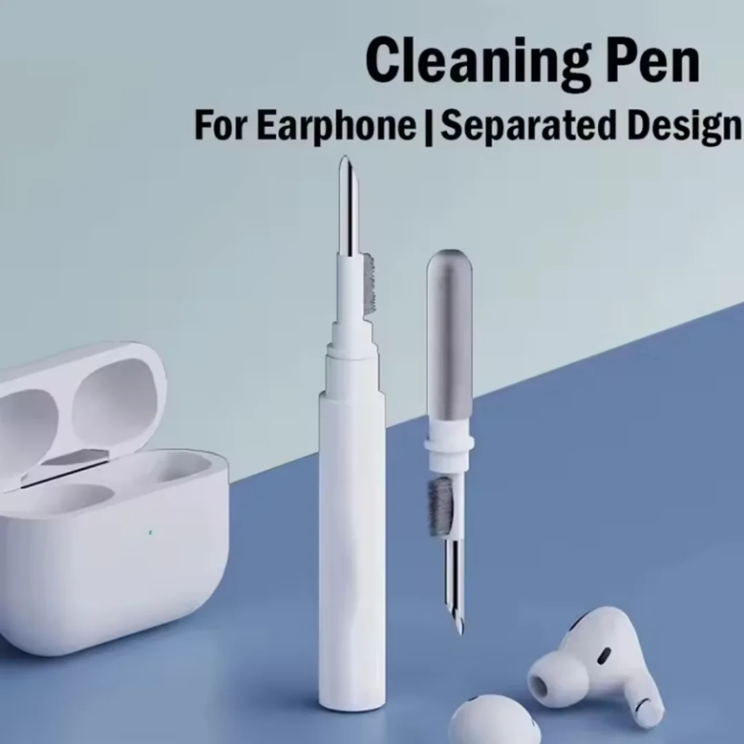 3 in 1 Bluetooth Earbuds Cleaning Pen Multi functional Earphone Cleaner Tool For Deep Clean Wireless Earphones Charging Case