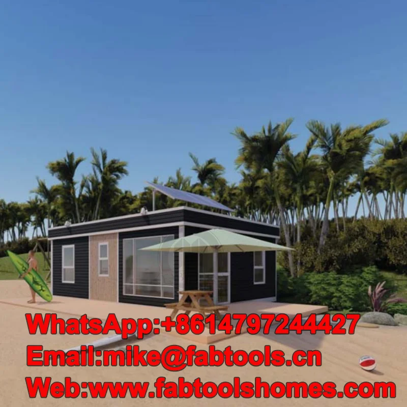 Hot selling prefabricated seaside resort hotel homes Modular building Mobile office shop with toilet