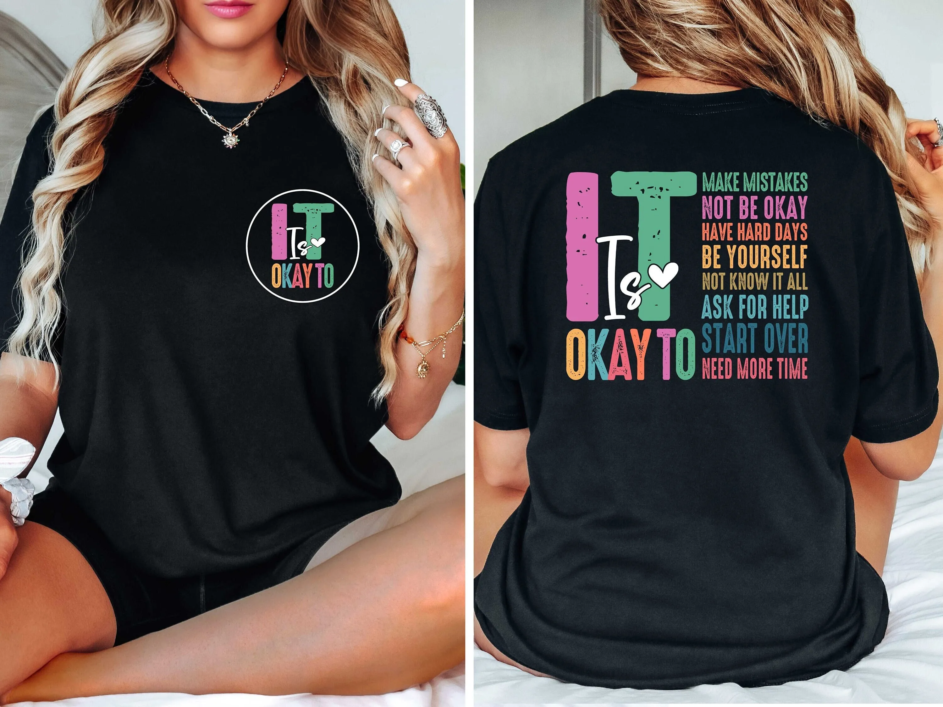 

Футболка It Is Ok To SweaT, осведомленность о психическом здоровье имеет значение, вдохновляющие женщины