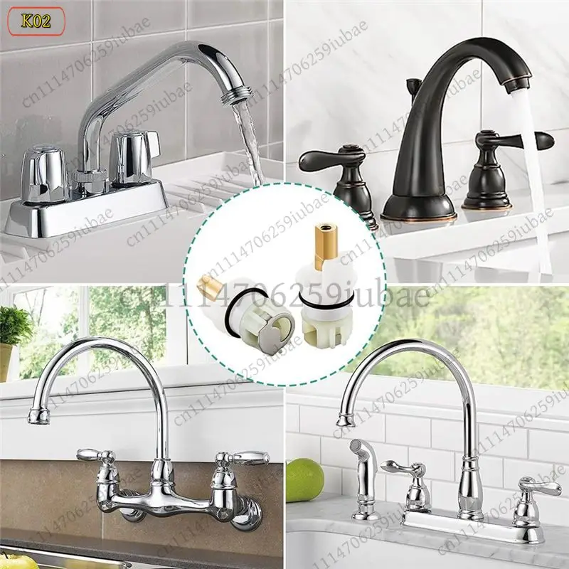 BK 2‑Pack ABWR‑RP25513 Faucet Stem Assembly Kit With RP4993 Cartridge Seats Springs For Two‑Handle Faucet Repair