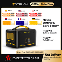 VTOMAN Jump 1500 Extra Battery 1548Wh, Backup LiFePO4 (LFP) Battery Jump 1000 & Jump 1500X & Jump 1800 Power