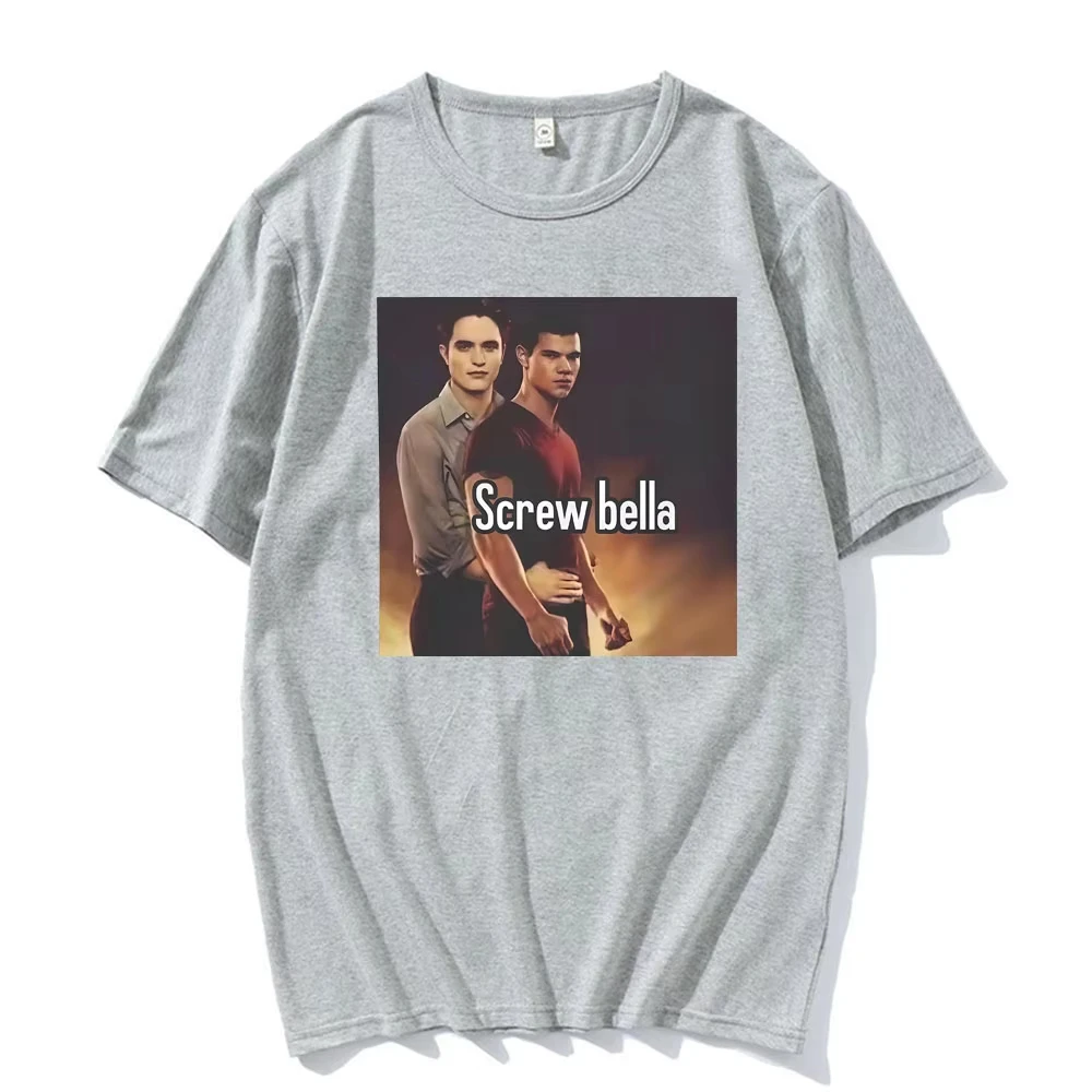 Twilight-Saga Lustiges Meme-Grafikdruck Unisex Kurzarm-T-Shirt, Vintage Mode Klassisches Casual-Oberteil für Damen und Herren – Detail 7