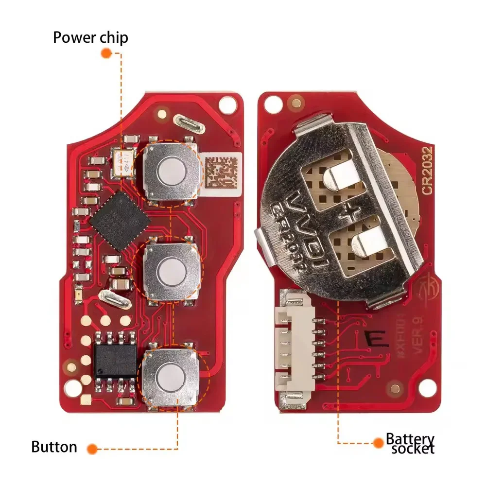 Xhorse XKB520EN الجيل الثاني تم استبداله من مفتاح التحكم عن بعد السلكي XKB501EN لـ VW B5 Flip 3 أزرار يدعم البرنامج اللاسلكي #5