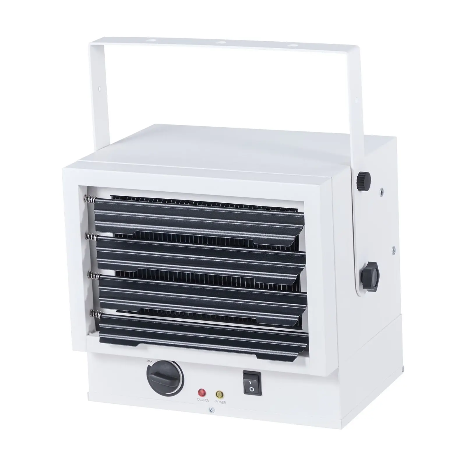 Electric Garage Heater, 5000-Watt Wall/Ceiling Mounted Shop for 2 Cars, Overheat Protection & 3 Adjustable Angles, Heavy Duty