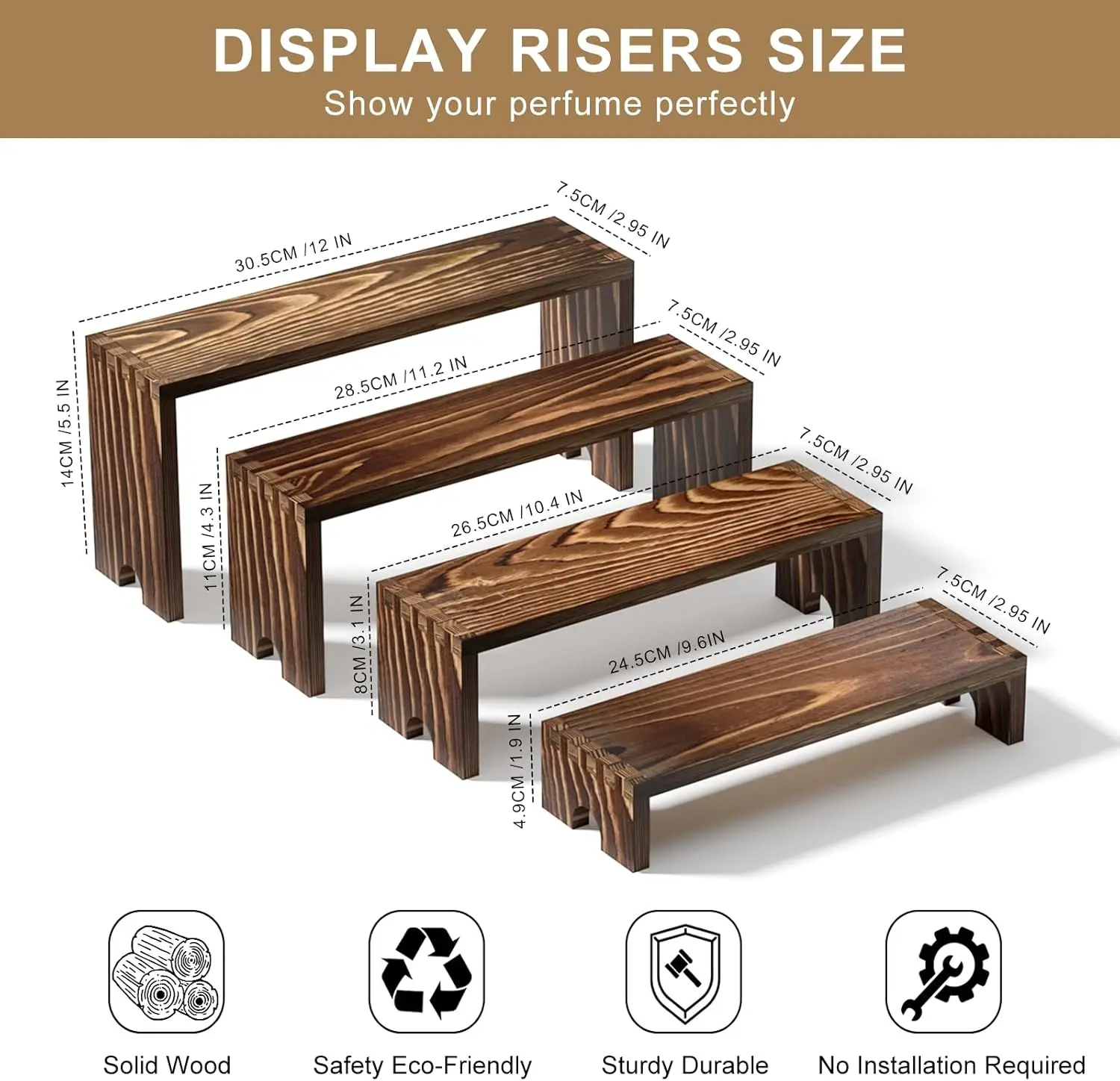 Wooden Tiered Display Riser 6