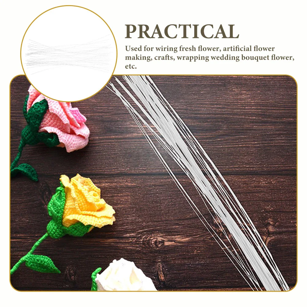 Soporte de tallo de flor DIY para flores de papel, cableado artesanal, arreglo Floral de imitación, decoración de jardín para fiesta de boda, 60 uds.