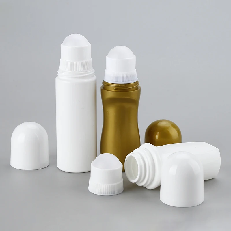 30/50/60/100ml Empty Refillable Roll On Bottles Plastic Roller Bottle Leak-proof Cosmeitic Containers For Essential Oil Perfumes