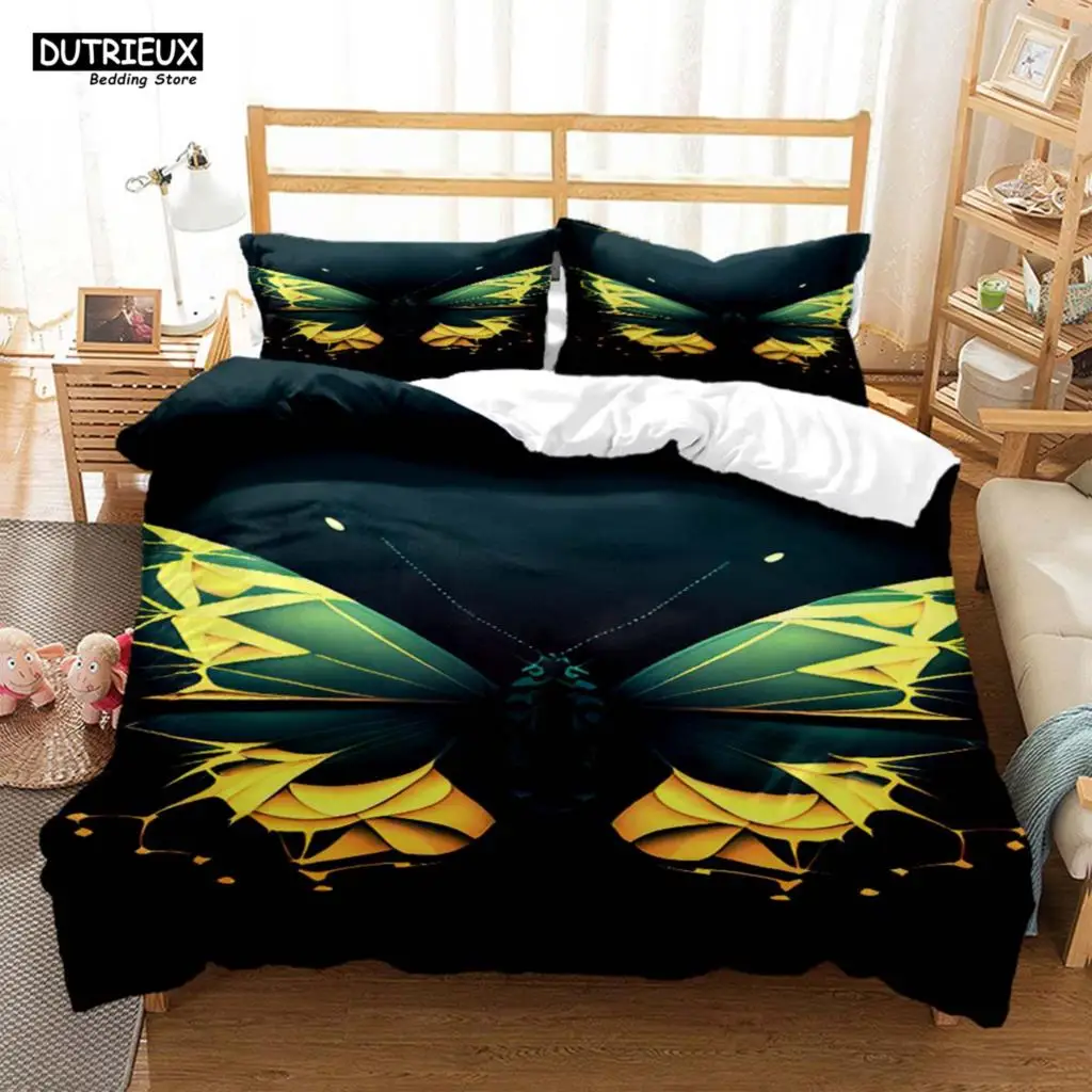 

Simple And Atmospheric Butterfly Printed bedding， Soft And Comfortable Comforter Bedding Sets Complete Size Customizable
