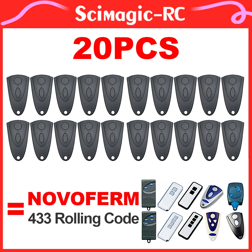 

20pcs NOVOFERM NOVOTRON 502 MAX43-2,504 MAX43-4,512 MIX 43-2 Garage Door Remote Control 433.92mhz Rolling Code Transmitter