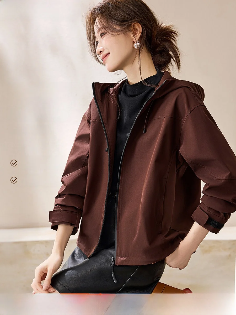 

Куртка Mehaime для активного отдыха с капюшоном, контрастными цветами, весна 2026, для походов, альпинизма и повседневного использования