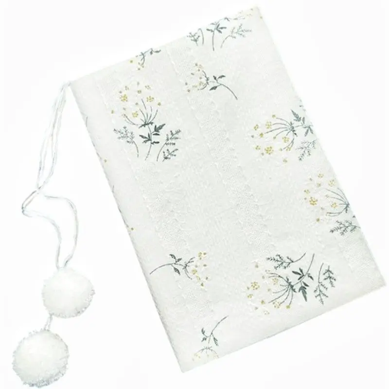 【White Nan Flower】Original Handmade A5 A6 Notebook Covers Protector Book Sleeve Crafted Fabric Products Diary Cover，in Stock