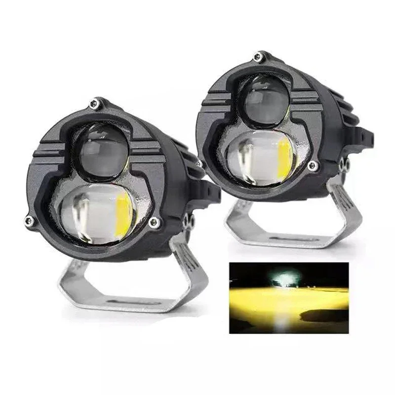 Universal Motocycle LED Spotlight Headlight 27W 6000LM Super Bright Auxiliary Lights LED Driving Fog Light Motorbike Head Lamps