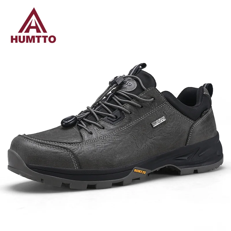 HUMTTO Waterproof Fashion Men Shoes Winter Leather Mens Luxury Designer Sneakers Casual Work Breathable Black Trainers for Man