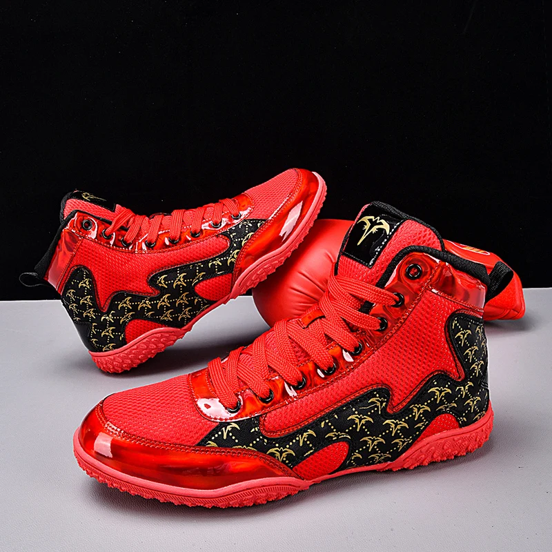 

Лидер продаж, профессиональная высококачественная боксерская обувь, амортизирующая прочная ручка с поддержкой, защита ног, спортивная обувь, мужские размеры 38-46