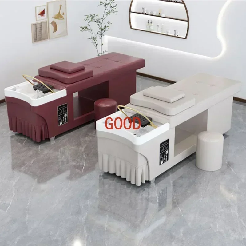

Кушетка для мытья головы Thai Spa Bed Comfort Luxury с циркуляцией воды и душевой лейкой, минималистичная мебель для парикмахерских MQ50SC