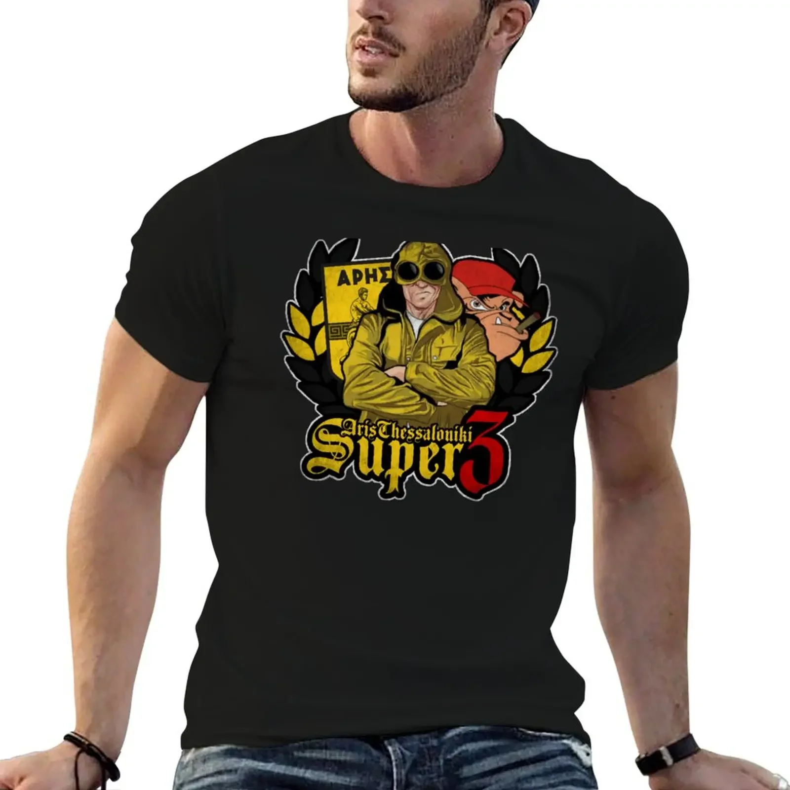 

Aris Thessaloniki Super 3 T-Shirt heavyweights shirts graphic animal prinfor boys clothing for men