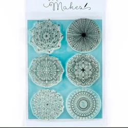 Mandala tło przezroczysty gumowy znaczek Scrapbooking do ręcznego dekorowania albumów tłoczenie ozdobny Album na zdjęcia karta papierowa do rękodzieła artystycznego Handmade prezent