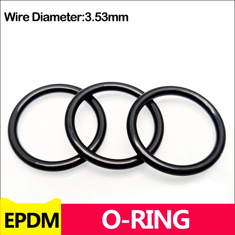 EPDM O Rings Inner Diameter 4.34-653.04mm Acid and Alkali Resistance Water Resistance Friction Resistance,Wire Diameter 3.53mm