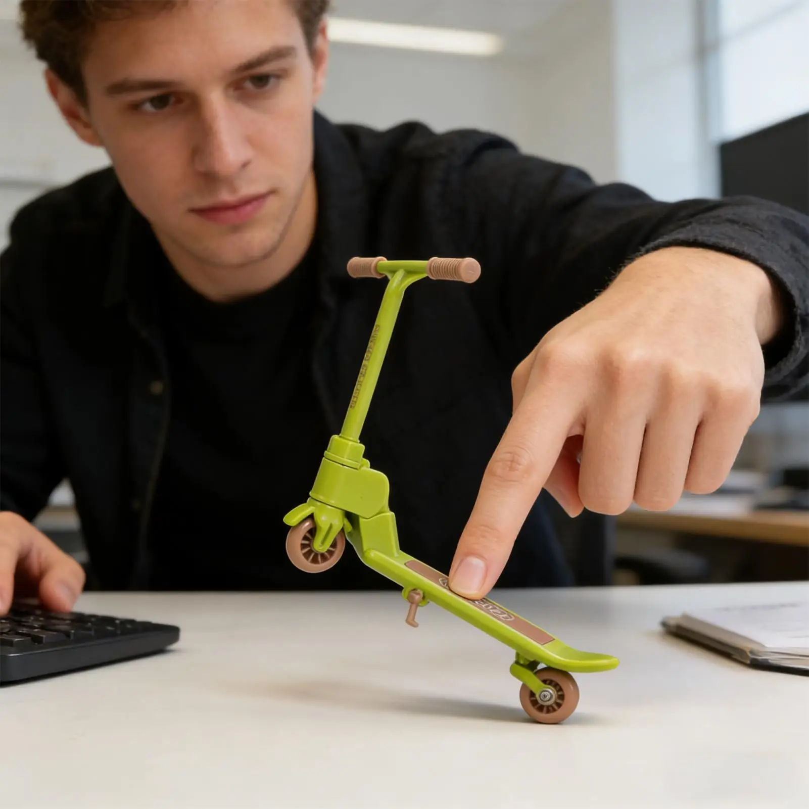 Finger Scooter Foldable Two Wheel Gadget Fingertip Scooter For Kids Party Home School Travel Fidget Entertainment