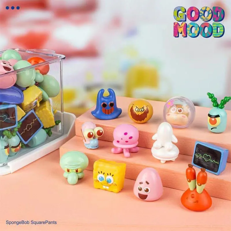 Spongebob Schwammkopf Nette Serie Blind Box Pie Big Star Mr Krabs Cartoon Charakter Figur Display Kinder Geburtstag Geschenk Spielzeug