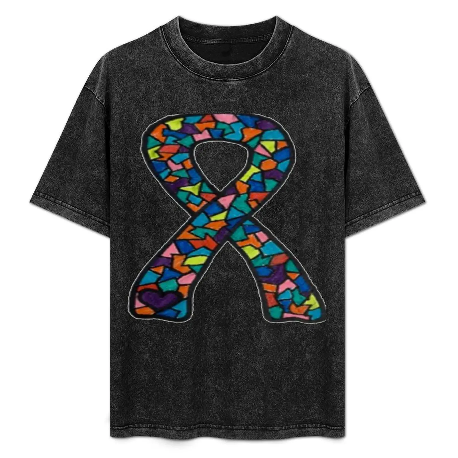 Dissociative Identity Disorder DID Multiple Personality Disorder MPD Awareness Ribbon (Hand Drawn) T-Shirt