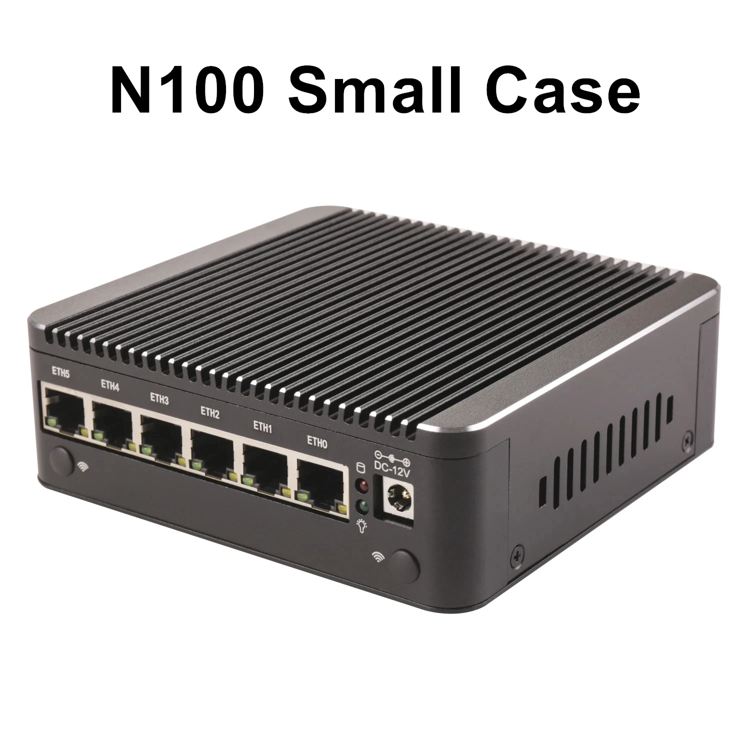 6x i226-V 2.5G Intel N100 7505 Firewall Router Fanless Mini PC DDR4 NVMe 1*COM Type-C pfSense OPNsense ESXi Mini Computer