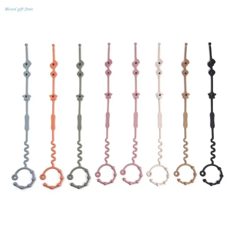 

Силиконовая цепочка для детской соски, мультяшная веревка, ремешок для предотвращения падения, встроенный прорезыватель для для