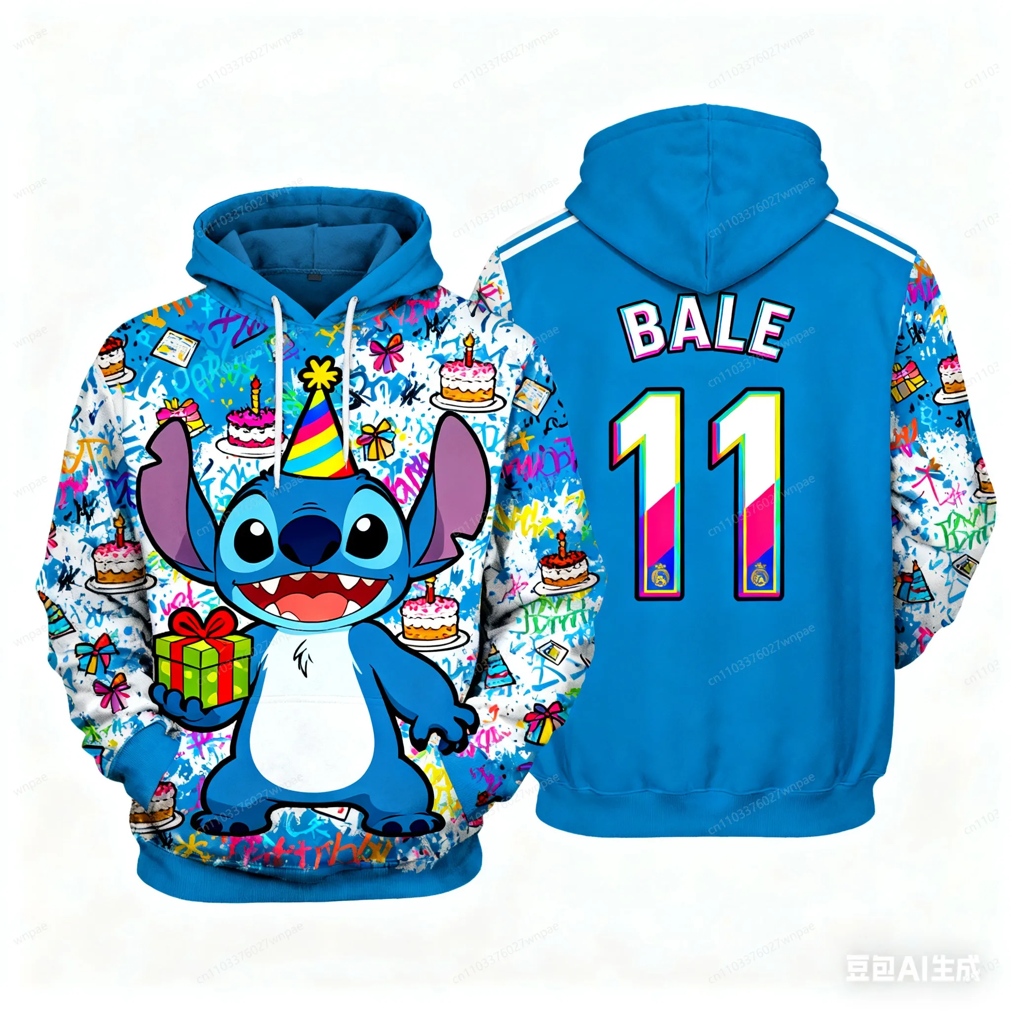 سترة جيرسي بغطاء للرأس بطباعة ثلاثية الأبعاد من AI-Creative Stitch: أنيقة ومريحة رياضية كاجوال كلاسيكية، ضرب عالمي لطيف وأجنبي، جاهز للجنسين للبالغين والأطفال #5