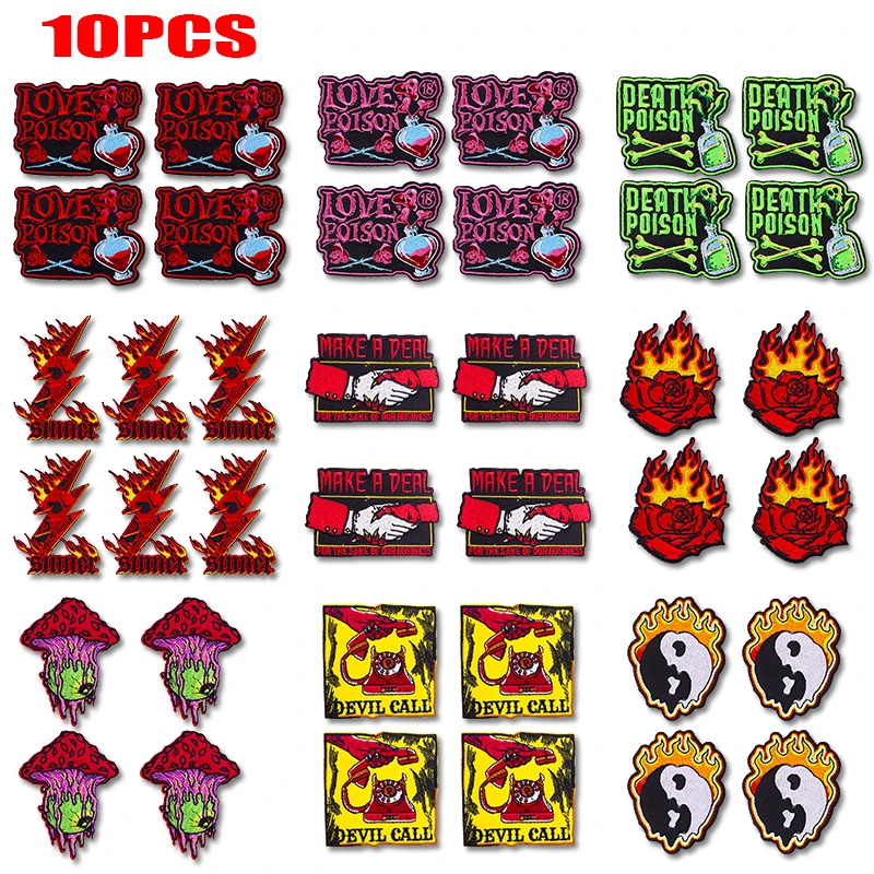 Parches termoadhesivos punk llama calavera para chaquetas mezclilla - imagen 2