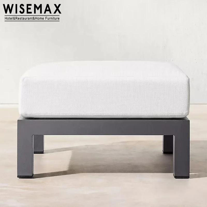 WISEMAX FURNITURE Comfy sofa chair garden furniture patio aluminum curved backrest outdoor  chair with coffee table set