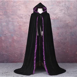 Women/Mens 2022 Velvet Cloak Velvet Hooded Cape Costume Christmas Fancy Dress Cape New Halloween Costume Shawl cloak