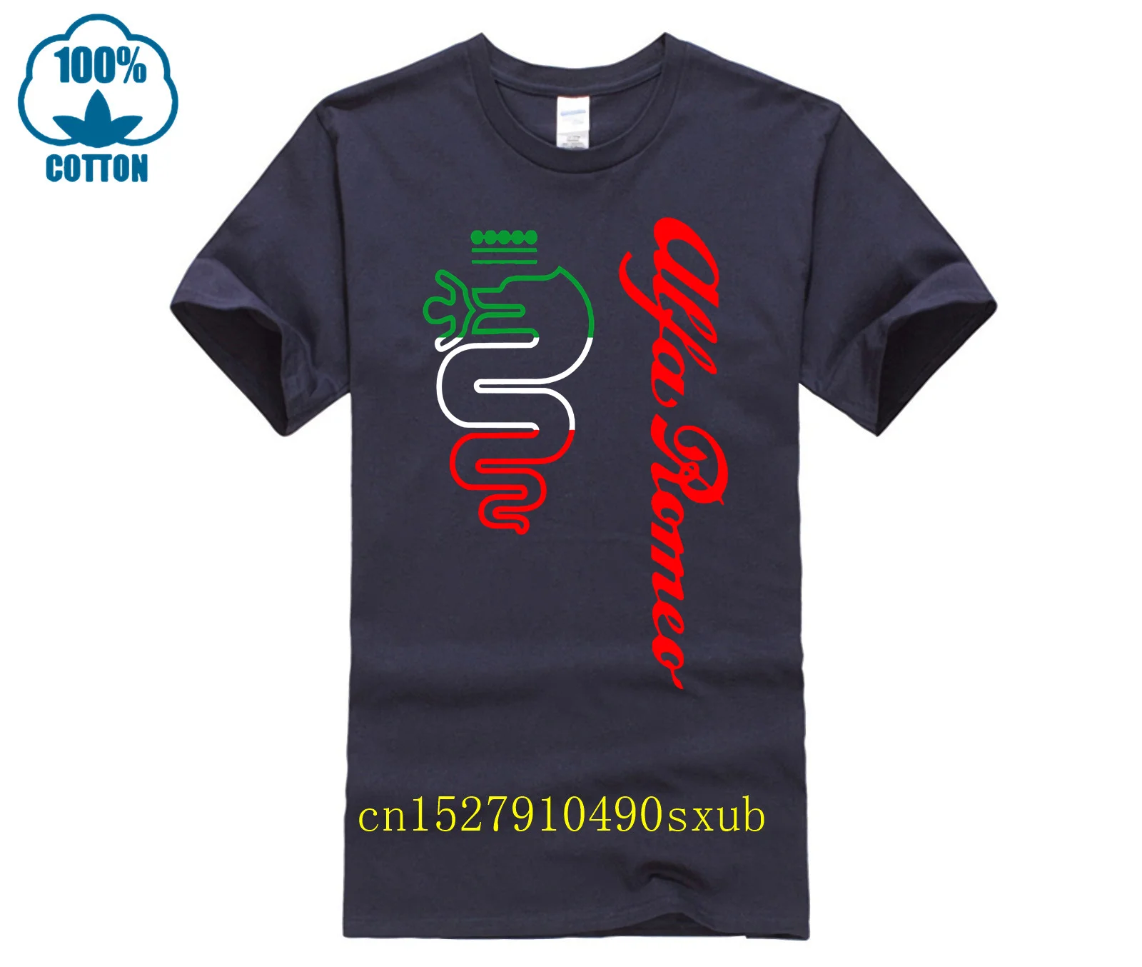 High-Quality-Tees-Crew-Neck-Men-Short-Sleeve-Details-About-T-Shirt-Alfa-Romeo-Auto-Car