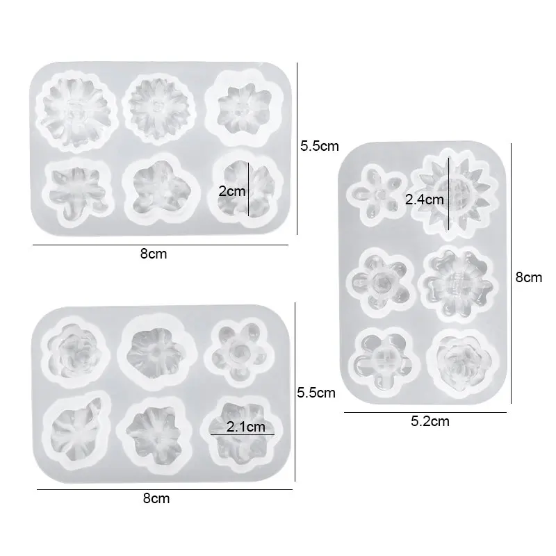 UV Resin Epoxy Small Flowers Mold Decorations Casting Silicone Mold For DIY Decorations Casting Crafts Jewelry Making Tools