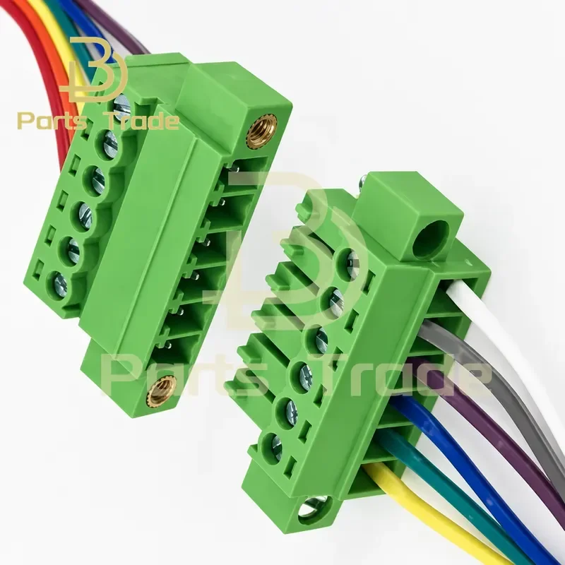 10 Sets 2EDGRK 15EDGKM Air Docking Solderless Plug-in Terminal Block with Edge Ear 3.81 5.08 Male Female Connector 2P to 24P