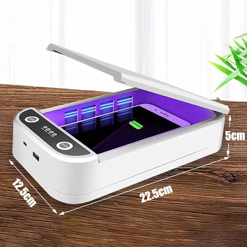 Disinfection Box UV 9W Multifunctional Mobile Phone Wireless Charger Disinfection Box Fully Sealed White Cleaning Box