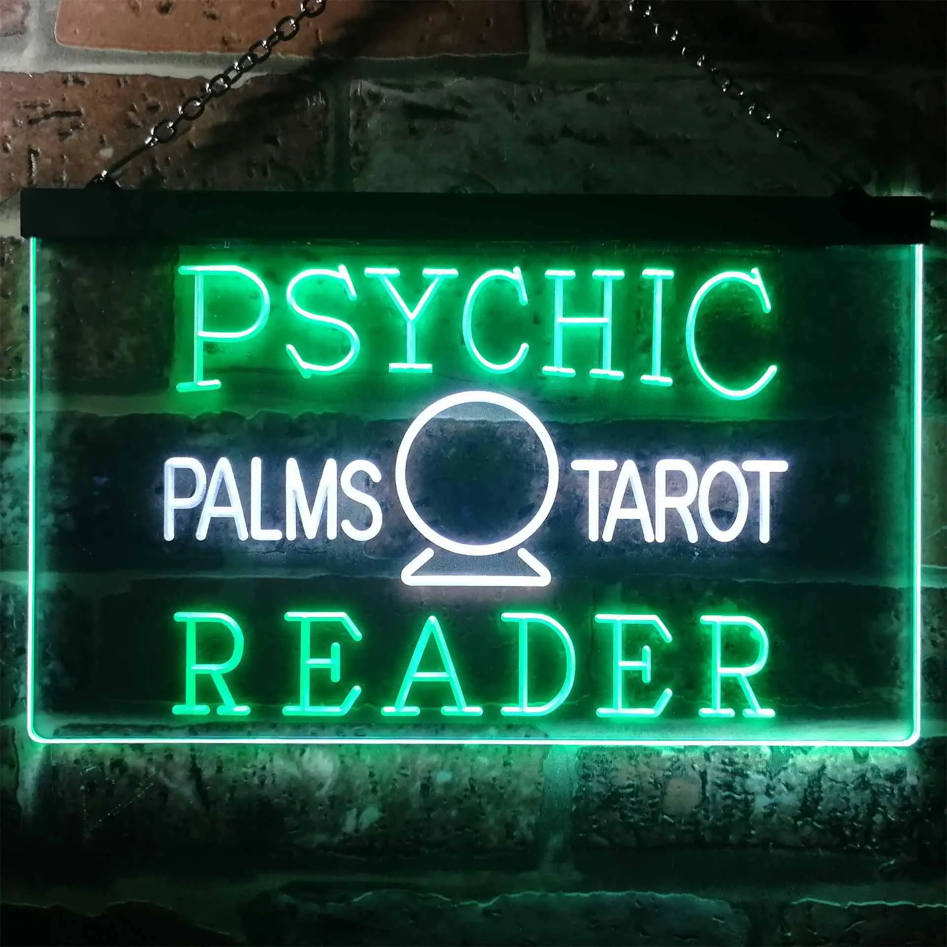 Psychic Palms Tarot Reader Dual Color Led Neon Sign st6-i3250