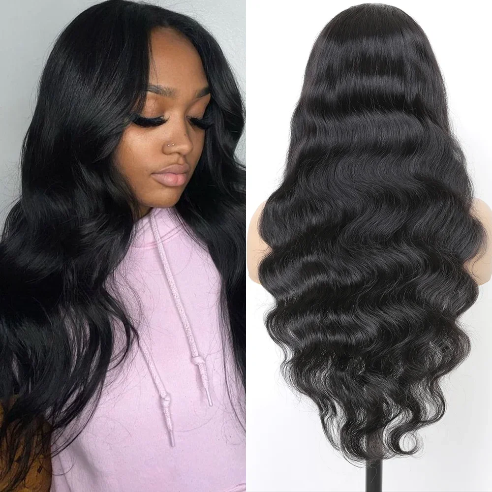 

HD Прозрачный 13x4 13x6 Объемная волна Парик фронта шнурка Предварительно выщипанный 360 Парик фронтальной части шнурка Парики из человеческих волос для женщин Плотность 200